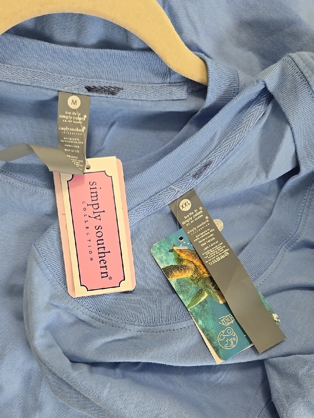 NWT Simply Southern Ocean Blue Turtle Tracker Tshirt - Picture 5 of 6